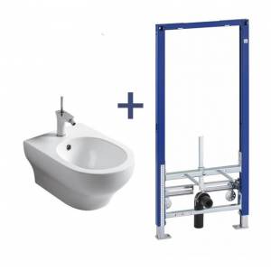 Комплект биде Olympia Clear и инсталляция Geberit